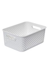 SmartStore Essence Large Sea Salt 'Storage Tray Basket', 11.4L in White - thumbnail 1