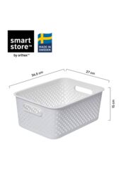 SmartStore Essence Large Sea Salt 'Storage Tray Basket', 11.4L in White - thumbnail 2