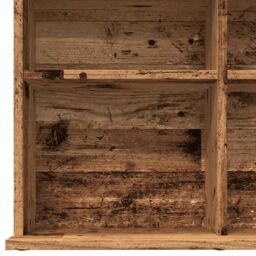 Berkfield Home CD Cabinet Old Wood 100x23x89.5 cm Engineered Wood in Brown - thumbnail 7