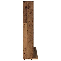 Berkfield Home CD Cabinet Old Wood 100x23x89.5 cm Engineered Wood in Brown - thumbnail 5