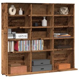 Berkfield Home CD Cabinet Old Wood 100x23x89.5 cm Engineered Wood in Brown