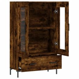 Berkfield Home Highboard Smoked Oak 69.5x31x115 cm Engineered Wood in Brown - thumbnail 5