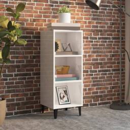 Berkfield Home Sideboard High Gloss White 34.5x32.5x90 cm Engineered Wood - thumbnail 2