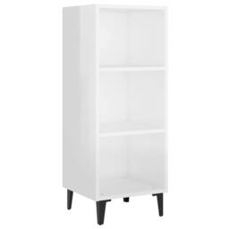 Berkfield Home Sideboard High Gloss White 34.5x32.5x90 cm Engineered Wood - thumbnail 3
