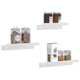 Berkfield Home Durable Wall Shelves 3 pcs Silver Stainless Steel - thumbnail 4