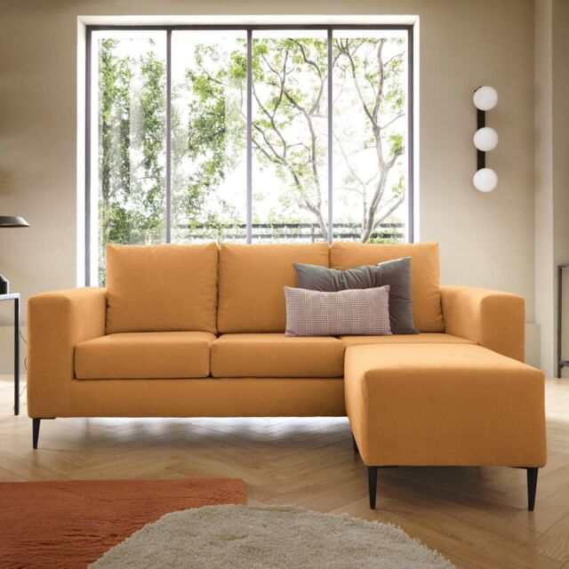 Abakus Direct Capri Reversible Corner Sofa in Saffron in Tangerine - image 1