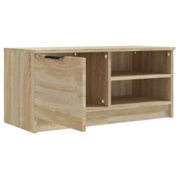 Berkfield Home TV Cabinet Sonoma Oak 80x35x36.5 cm Engineered Wood in Brown - thumbnail 6