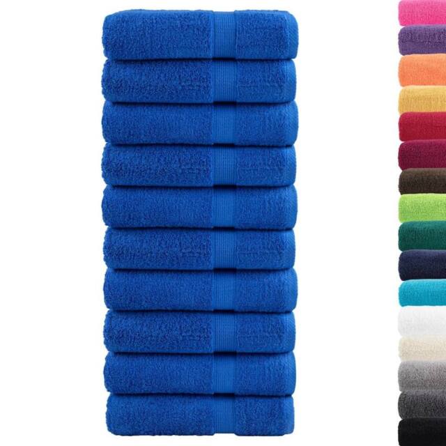 Berkfield Home Premium Hand Towels SOLUND 10pcs Blue 50x100cm 600gsm - image 1