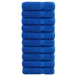 Berkfield Home Premium Hand Towels SOLUND 10pcs Blue 50x100cm 600gsm - thumbnail 2