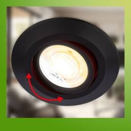 BRILONER Set of 3 LED Recessed Lights Downlights Dimmable CCT in Black - thumbnail 8