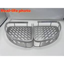 SPETLEK 2 Silver Aluminium Alloy Corner Shower Caddy Wall - thumbnail 5
