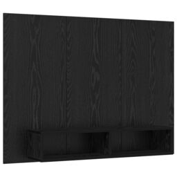 Berkfield Home Wall TV Cabinet with Shelf Wall-mounted with Storage Black oak Engineered wood - thumbnail 2