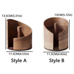 SPETLEK Stale B Paper Towel Holder Tissue Storage Box Round Roll in Brown - thumbnail 2