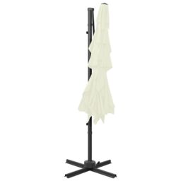 Berkfield Home 4-Tier Parasol with Aluminium Pole Sand 250x250 cm in Beige - thumbnail 3