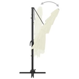 Berkfield Home 4-Tier Parasol with Aluminium Pole Sand 250x250 cm in Beige - thumbnail 4