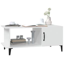 Berkfield Home Decorative Coffee Table White 90x50x40 cm Engineered Wood - Size: 90 x 50 x 40 cm - thumbnail 6