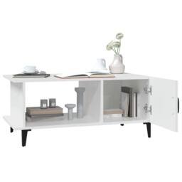 Berkfield Home Decorative Coffee Table White 90x50x40 cm Engineered Wood - Size: 90 x 50 x 40 cm - thumbnail 7