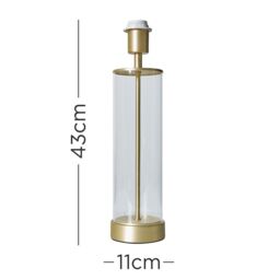 ValueLights Balan Tube Table Lamp Base in Metallic Gold - thumbnail 6