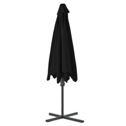 Berkfield Home Outdoor Parasol with Steel Pole Black 300x230 cm - thumbnail 4