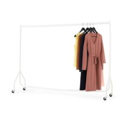 House of Home 4ft White Heavy Duty Clothes Rail Metal Garment Rack Hanging Clothing - thumbnail 4