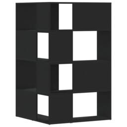 Berkfield Home Corner Bookcase 4-Tier Black 85x85x140 cm Engineered Wood - Size: 85 x 85 x 140 cm - thumbnail 6