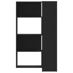 Berkfield Home Corner Bookcase 4-Tier Black 85x85x140 cm Engineered Wood - Size: 85 x 85 x 140 cm - thumbnail 4
