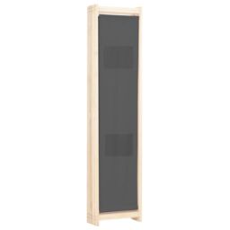 Berkfield Home 5-Panel Room Divider Grey 200x170x4 cm Fabric - Size: 200 x 170 x 4 cm - thumbnail 4