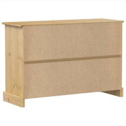 Berkfield Home Sideboard Corona 112x40x75 cm Solid Wood Pine in Light Brown - Size: 112 x 40 x 75 cm - thumbnail 6