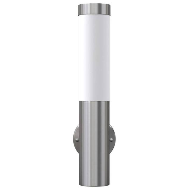 Berkfield Home RVS Walllamp for Indoor & Outdoors Waterproof in Silver - image 1