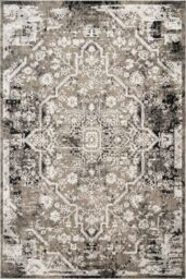 Desire Rugs Mayfair Living Room Area Rug Metallic Sheen Modern Damask Design in Grey - Size: 160 cm x 230 cm - thumbnail 2