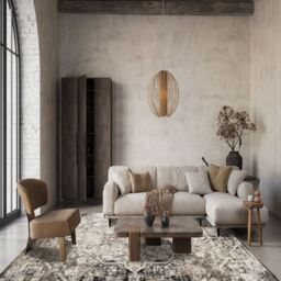 Desire Rugs Mayfair Living Room Area Rug Metallic Sheen Modern Damask Design in Grey - Size: 160 cm x 230 cm - thumbnail 3