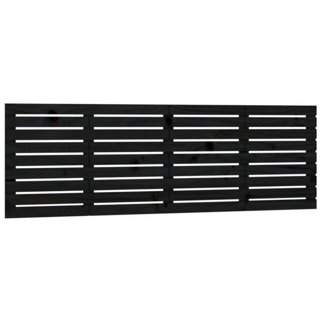 Berkfield Home Wall Headboard Black 166x3x63 cm Solid Wood Pine - Size: 166 x 3 x 63 cm - image 1
