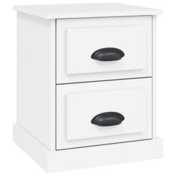 Berkfield Home Bedside Cabinet White 39x39x47.5 cm Engineered Wood - thumbnail 2