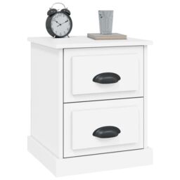 Berkfield Home Bedside Cabinet White 39x39x47.5 cm Engineered Wood - thumbnail 4