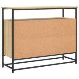 Berkfield Home Sideboard Sonoma Oak 100x35x80 cm Engineered Wood in Light Brown - Size: 100 x 35 x 80 cm - thumbnail 8