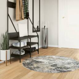 Berkfield Home Rug Washable Multicolour Ã˜ 120 cm Anti Slip - Size: 100 cm diameter - thumbnail 2