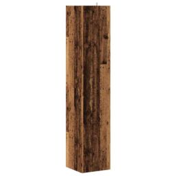 Berkfield Home Corner Cabinet Old Wood 33x33x165 cm Engineered Wood in Brown - Size: 33 x 33 x 165 cm - thumbnail 6