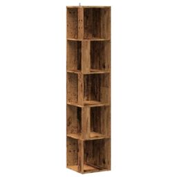 Berkfield Home Corner Cabinet Old Wood 33x33x165 cm Engineered Wood in Brown - Size: 33 x 33 x 165 cm - thumbnail 2
