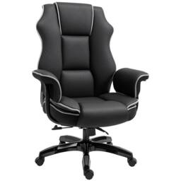 NESTLUNE High Back Office Chair with Height Adjustable, Reclining, Black - Size: 100 cm x 15 cm - thumbnail 1