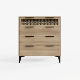 GFW Ezra 4 Drawer Chest of Drawers Oak in Light Oak - thumbnail 5