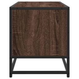 Berkfield Home TV Cabinet Brown Oak 80x34.5x40 cm Engineered Wood & Metal - thumbnail 5