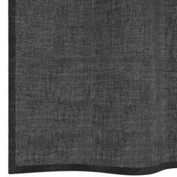 Berkfield Home Voile Curtains with Tab Top 2 pcs Black - thumbnail 6