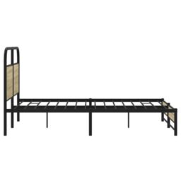 Berkfield Home Bed Frame without Mattress 120x200 cm Sonoma Oak Engineered Wood in Brown - Size: Small Double - thumbnail 6