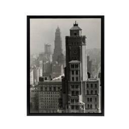 "Artery8 New York City view Alfred Stieglitz Framed Canvas Wall Art Print in Grey - Size: W12"" x H16""" - thumbnail 1