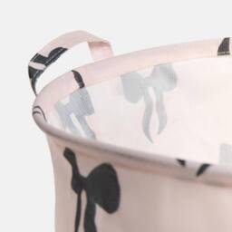 OHS Kids Bows Print Laundry Basket Clothes Storage Toy Organiser - thumbnail 4