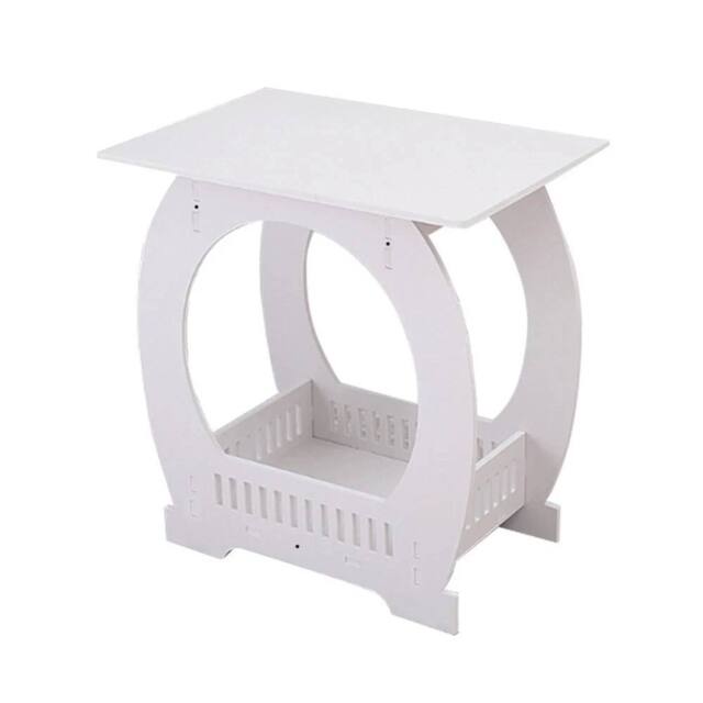 SPETLEK European Style Arch Design Modern Small Bedside Coffee Table in White - image 1