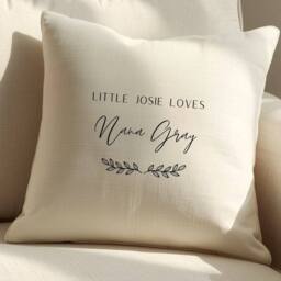 Aye Do Gifts Personalised Wonderful Nan, Gran, Grandma Cushion in Cream - Size: 40 cm x 40 cm - thumbnail 2