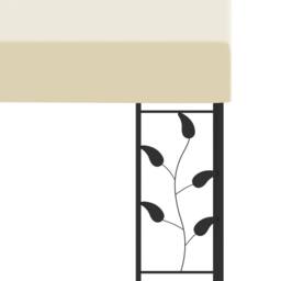 Berkfield Home Durable Wall-mounted Gazebo 3x3x2.5 m Cream in Beige - thumbnail 5