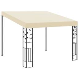 Berkfield Home Durable Wall-mounted Gazebo 3x3x2.5 m Cream in Beige - thumbnail 2