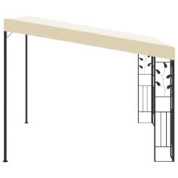 Berkfield Home Durable Wall-mounted Gazebo 3x3x2.5 m Cream in Beige - thumbnail 4